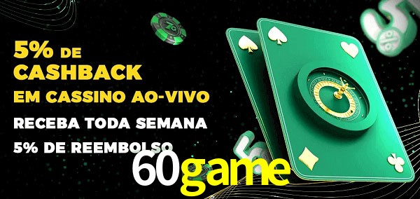 Promoções do cassino ao Vivo 60game